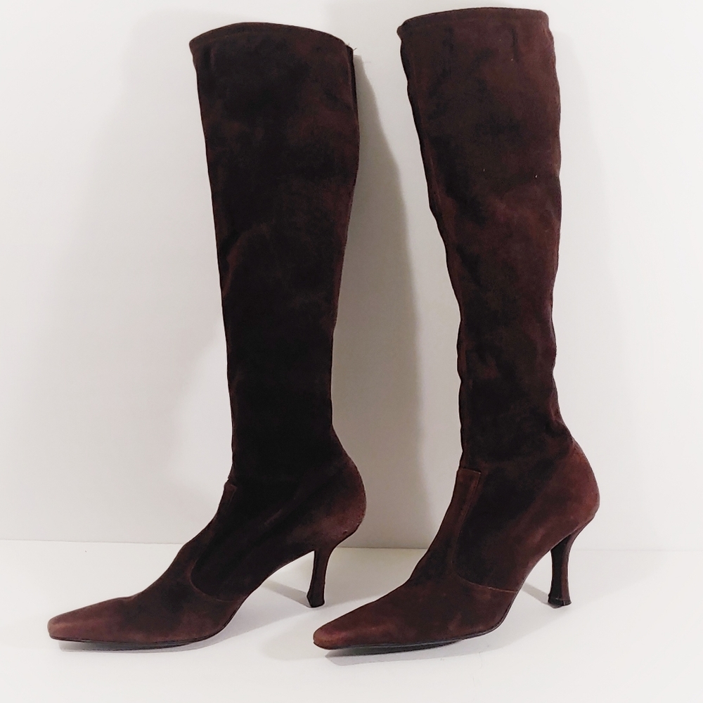 Stuart Weitzman brown suede tall boots